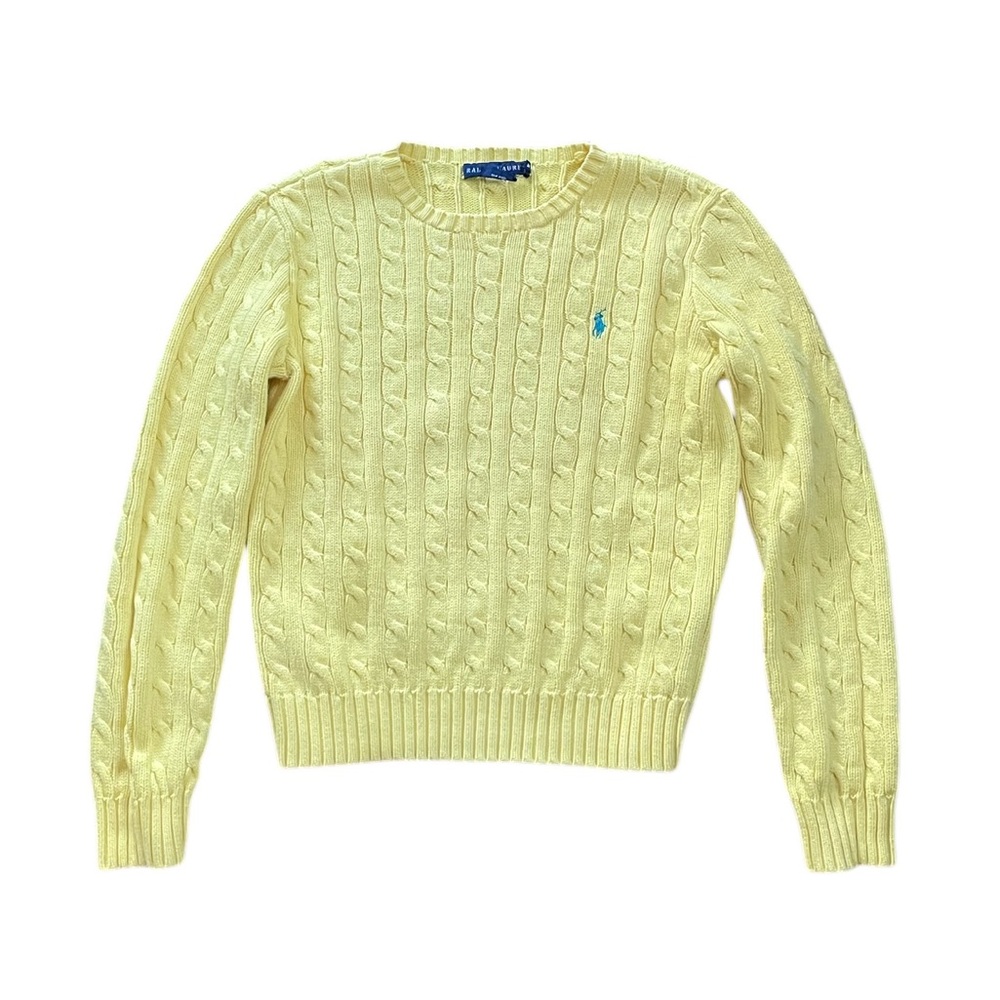 Ralph Lauren Light Yellow Cable Knit Sweater